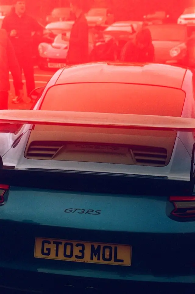 Porsce 991 GT3 RS bleue arrière
