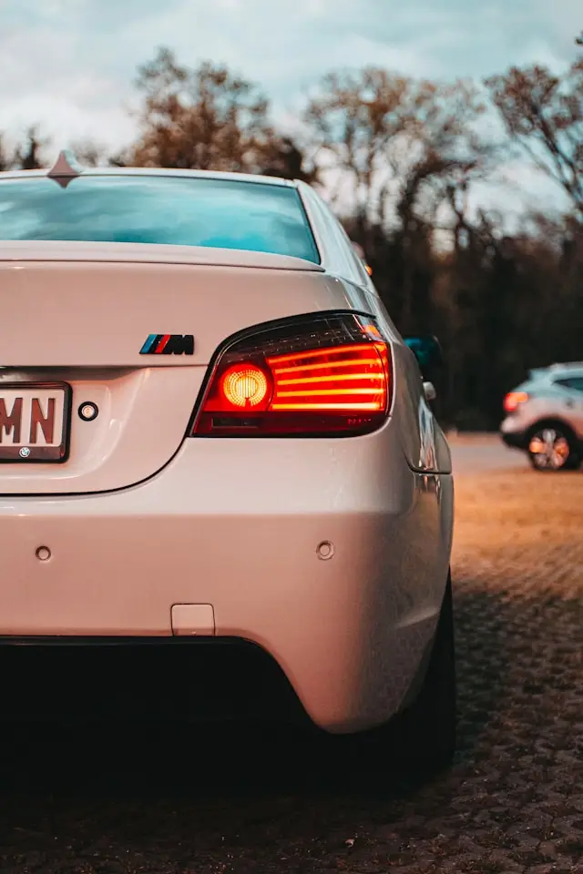 Phare arrière de BMW E60 blanche