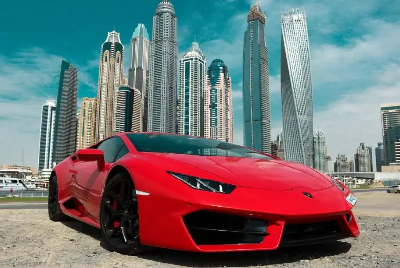 lamborghini rouge dubai